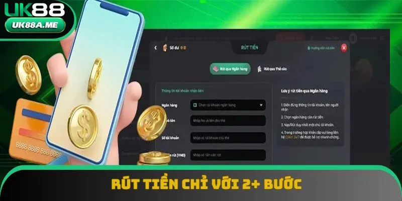 Rút tiền UK88 chỉ trong vòng 2+ bước